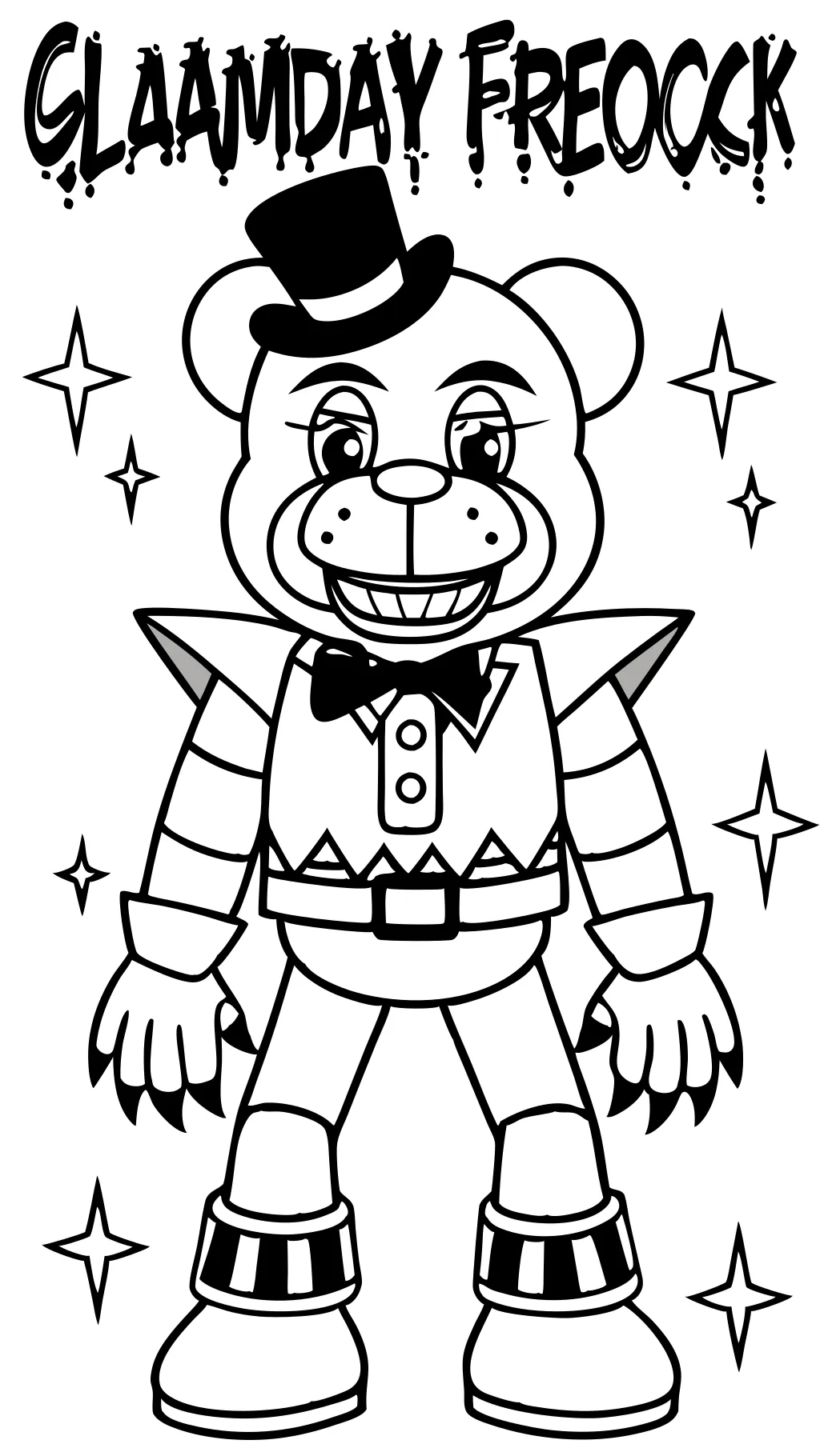 glamrock freddy coloring pages